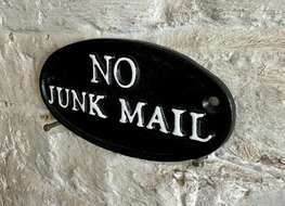 No junk mail sign